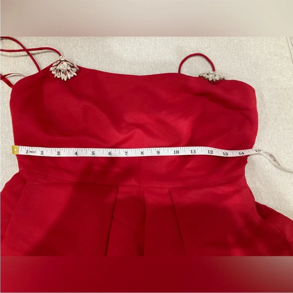 Sachin + Babi Red Maxi Strapless Prom Dress Size 2 New - Picture 10 of 10